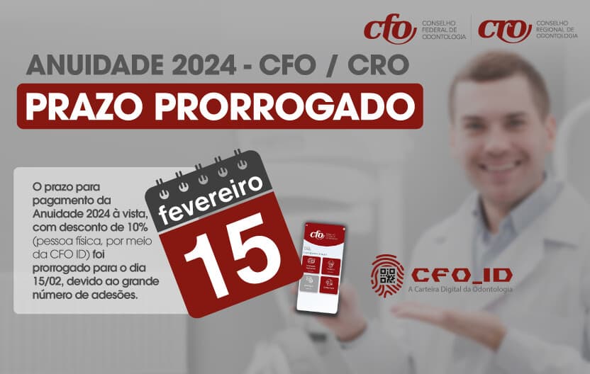 Anuidade 2024 PRORROGADA